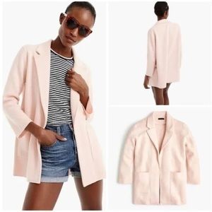 J Crew Open Front Sweater Blazer, Soft Pink - XS